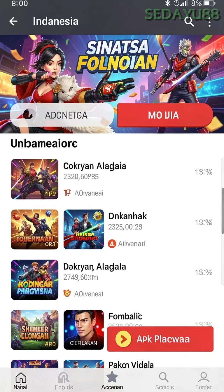 Cuplikan layar KOKO5000 — pengaturan akun